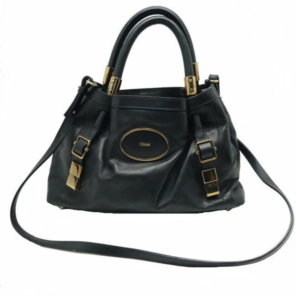 Chloe Victoria Bag Black Leather